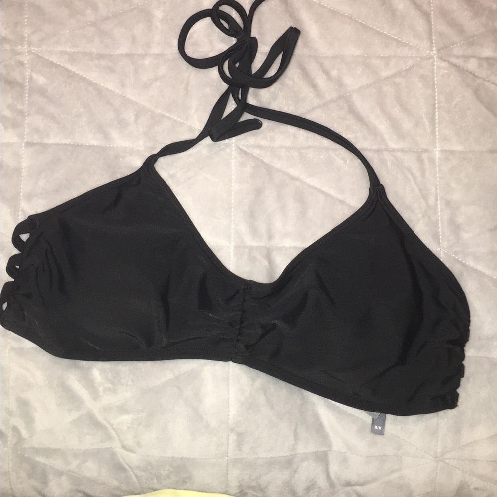 Black American eagle bathing suit top